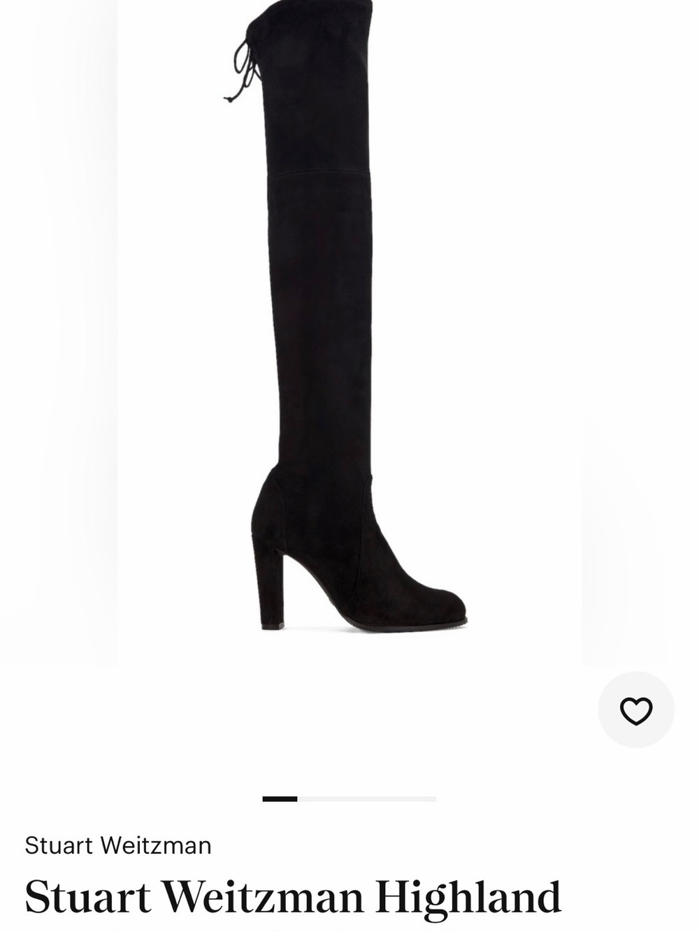 Stuart Weitzman Black Over-the-Knee Suede Boot